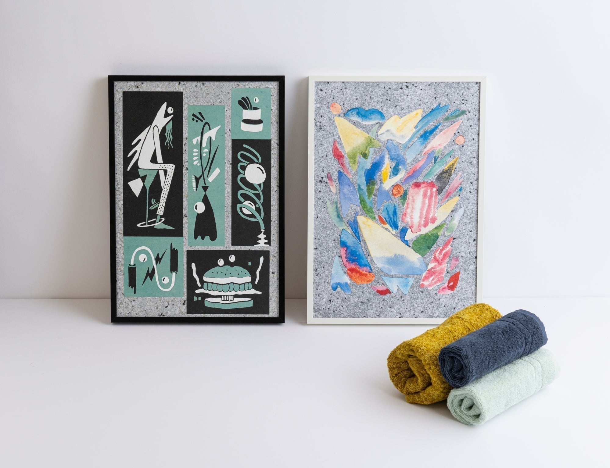タオルの端材から生まれた、4社共創の新しいアート