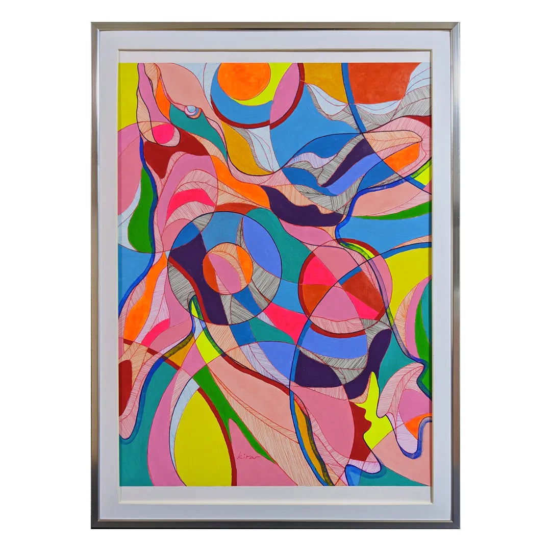 現代アート　No_WM001　146X97.5cm（P80）額付き　作家真作 P8／kira｜アート絵画・販売通販WASABI(ワサビ)