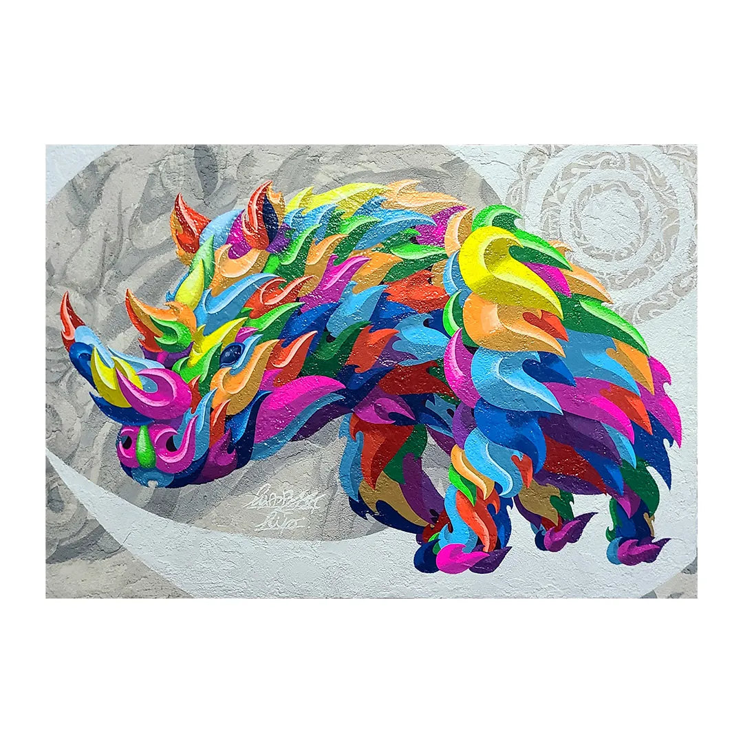 Mad Rhinoceros／Madblast Hiro｜アート絵画・販売通販WASABI