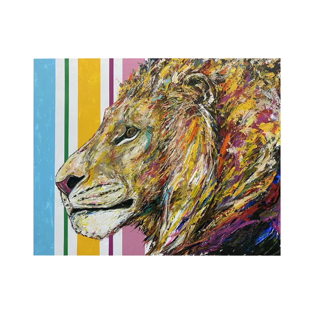A live Art lion／NiJi$uKe｜アート絵画・販売通販WASABI(ワサビ)