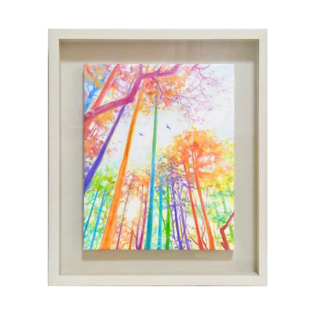 色彩の森 青い鳥／冬乃太陽｜アート絵画・販売通販WASABI(ワサビ)