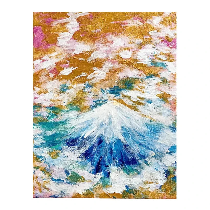 空から眺める富士山／むらいさき｜アート絵画・販売通販WASABI(ワサビ) – アート通販サイトWASABI