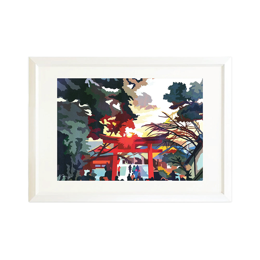 楽器を弾く人　額縁入り　絵画　by M.Onishi Kyoto FUSHIMI／IORI KIKUCHI｜アート絵画・販売通販WASABI(ワサビ)