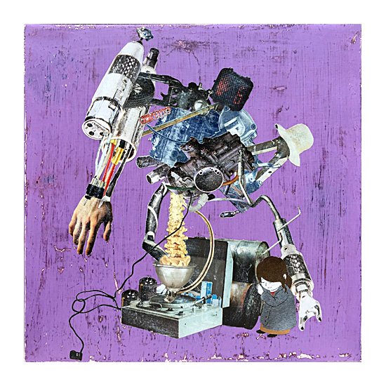 marks.art 絵画　絵　アート Collage mark 07 見つけてくれてありがとう | WASABI(ワサビ)アート通販