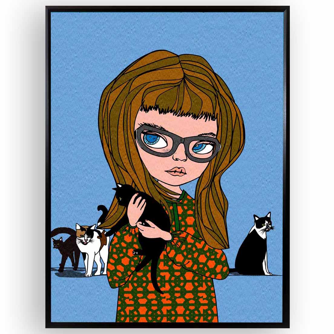 Cat Lover Woman. No.109 ／SONORA DESIGN｜アート(絵画)通販・販売