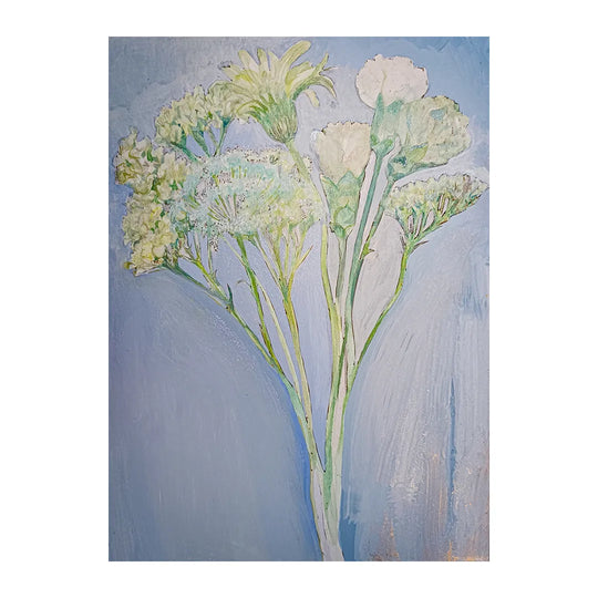 4種の花の白いブーケ