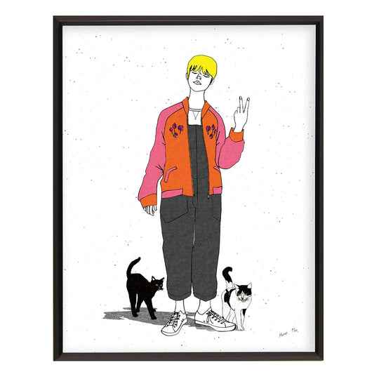 スカジャンと２匹の猫 No.215