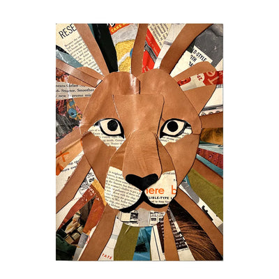 leather collage（lion）