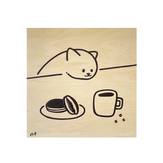 ねこ・どら焼き・コーヒー