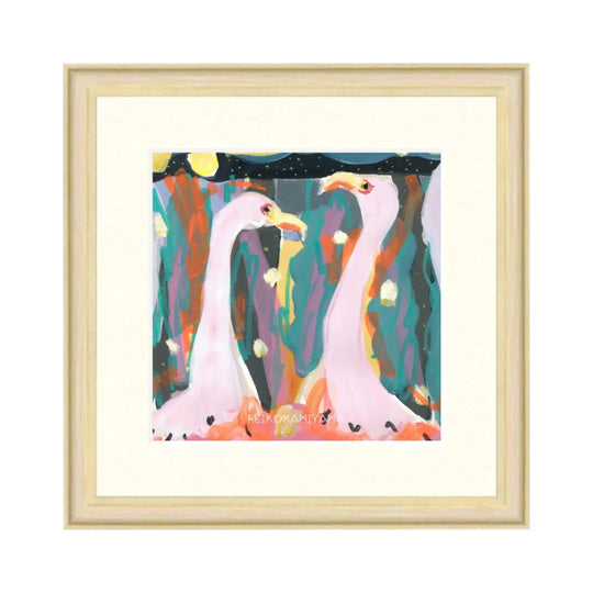 ドレスピンクフラミンゴ【アートプリント】