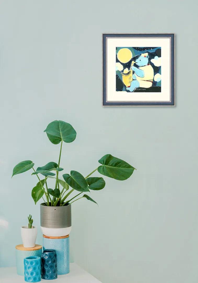 ソーダを作る青いクマ(カスタム可)