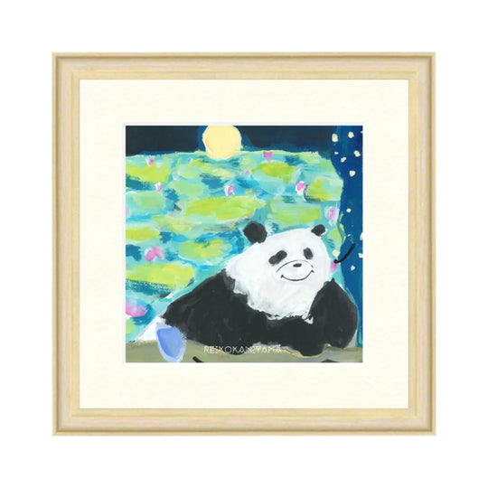 パンダ月光浴ソーダ【アートプリント】