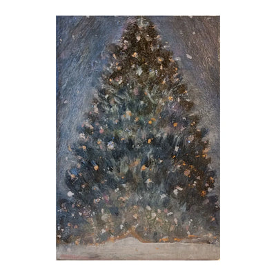 青いオーロラと星屑のクリスマスツリー