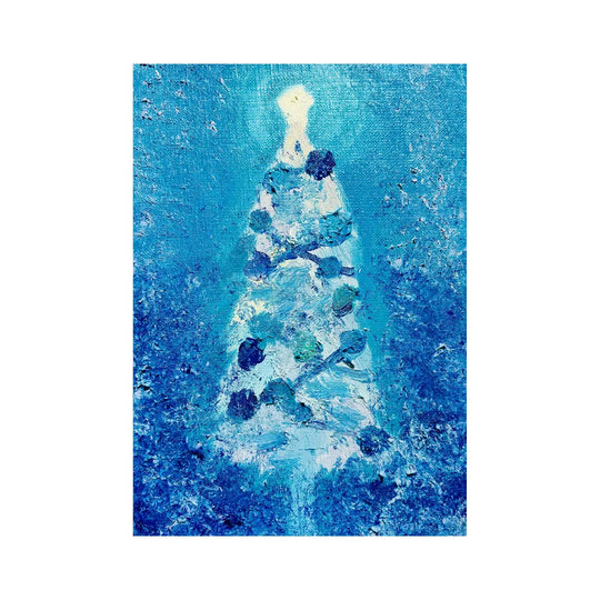 星と青のクリスマスツリー