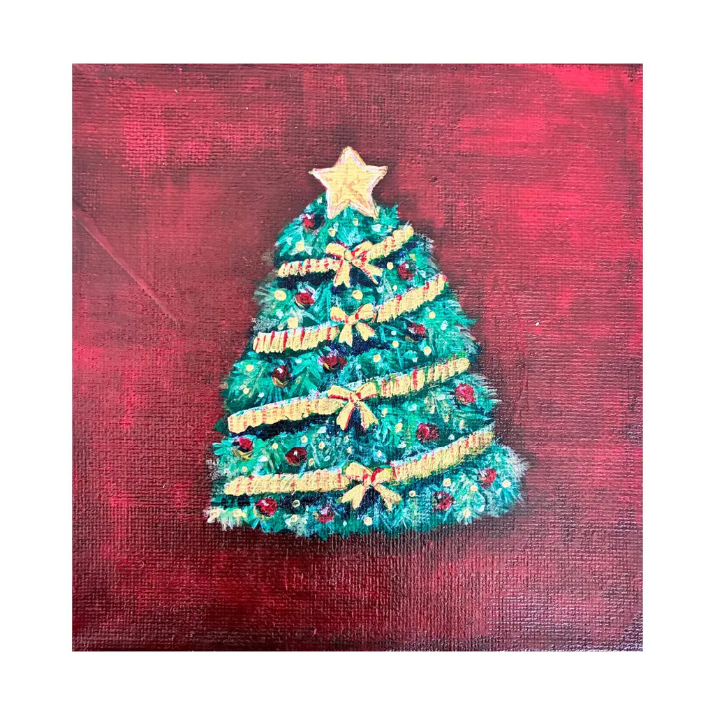 クリスマスツリーのオリジナル絵画 クリスマスツリーのオリジナル絵画；。 - メルカリ