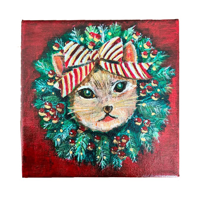 ライオンになりたい猫とクリスマスリース