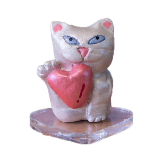 ハートを２つ持った猫