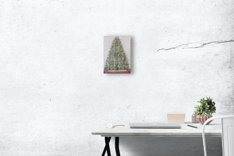 金と緑のクリスマスツリー