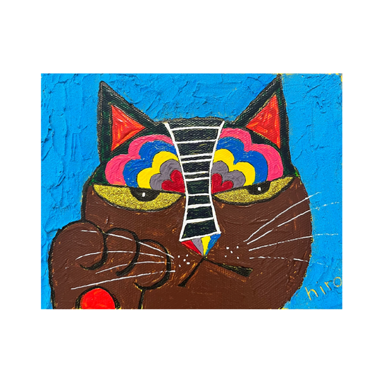 カラフルハート猫