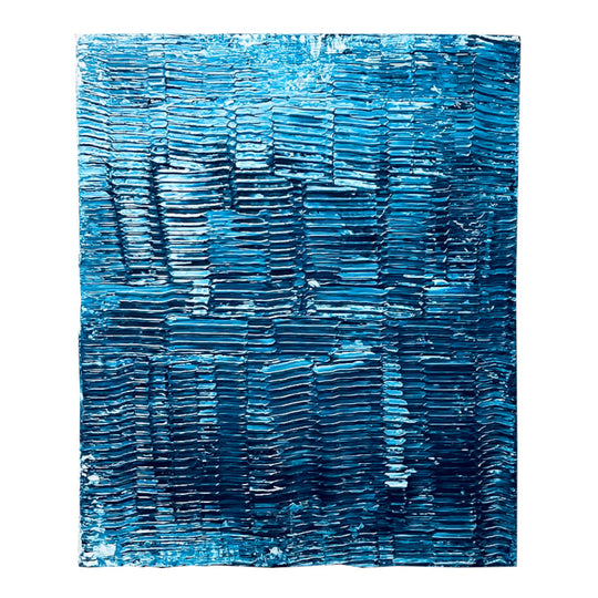 Blue Highly Textured Abstract
