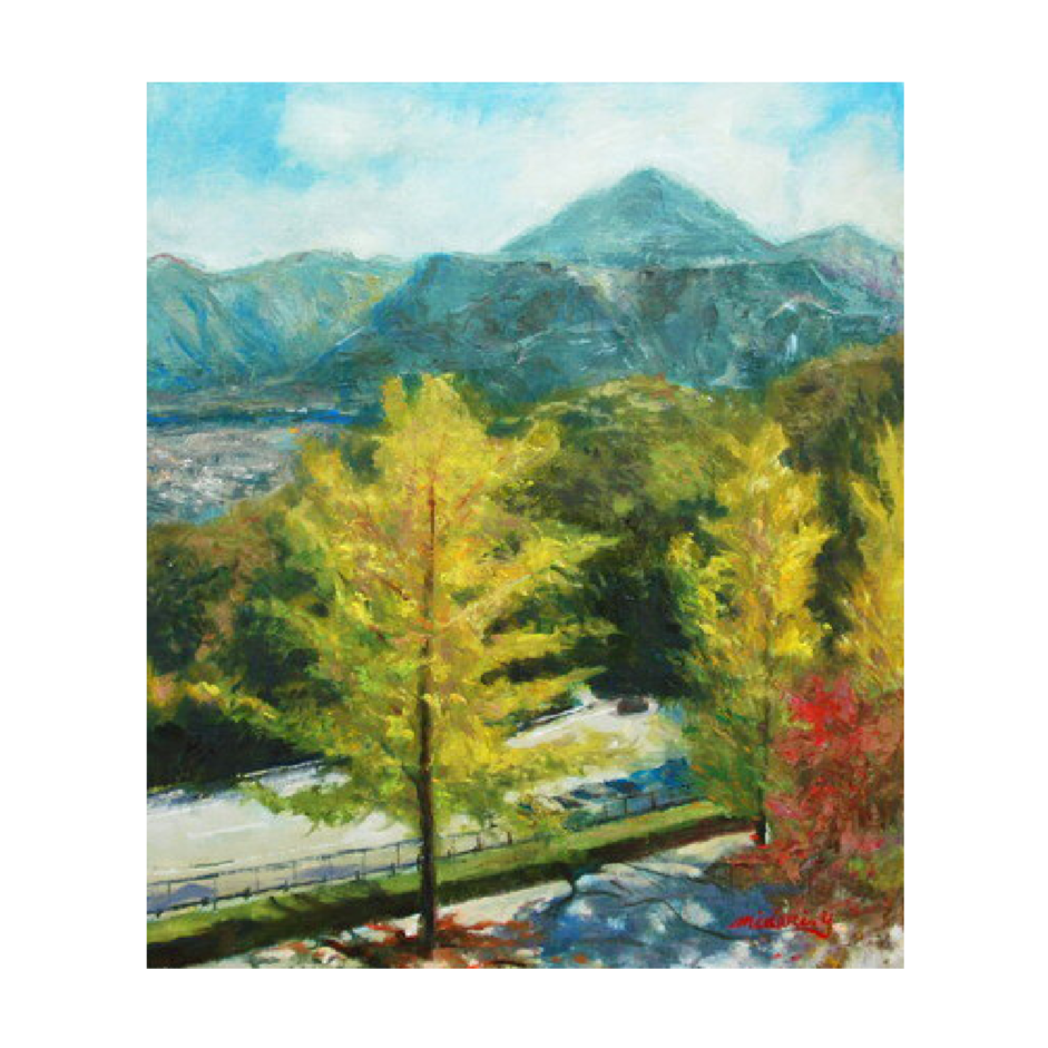 油絵（秩父の山） 武甲山(秩父)／山口ミドリ｜アート絵画・販売通販WASABI(ワサビ)