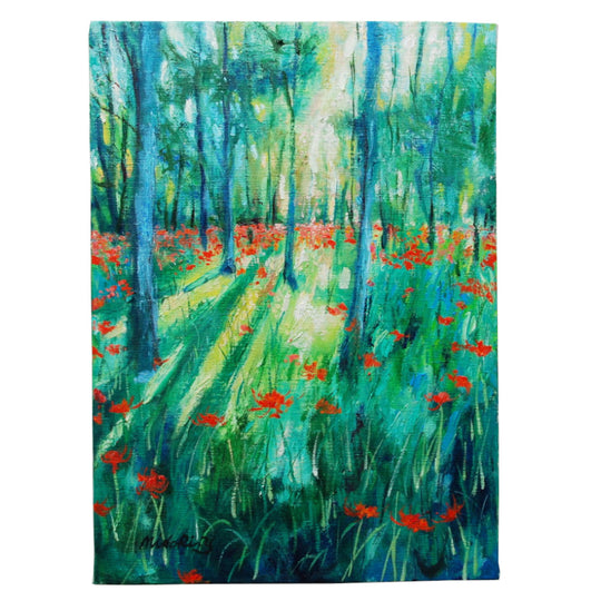 木漏れ日の曼殊沙華（巾着田曼殊沙華公園）