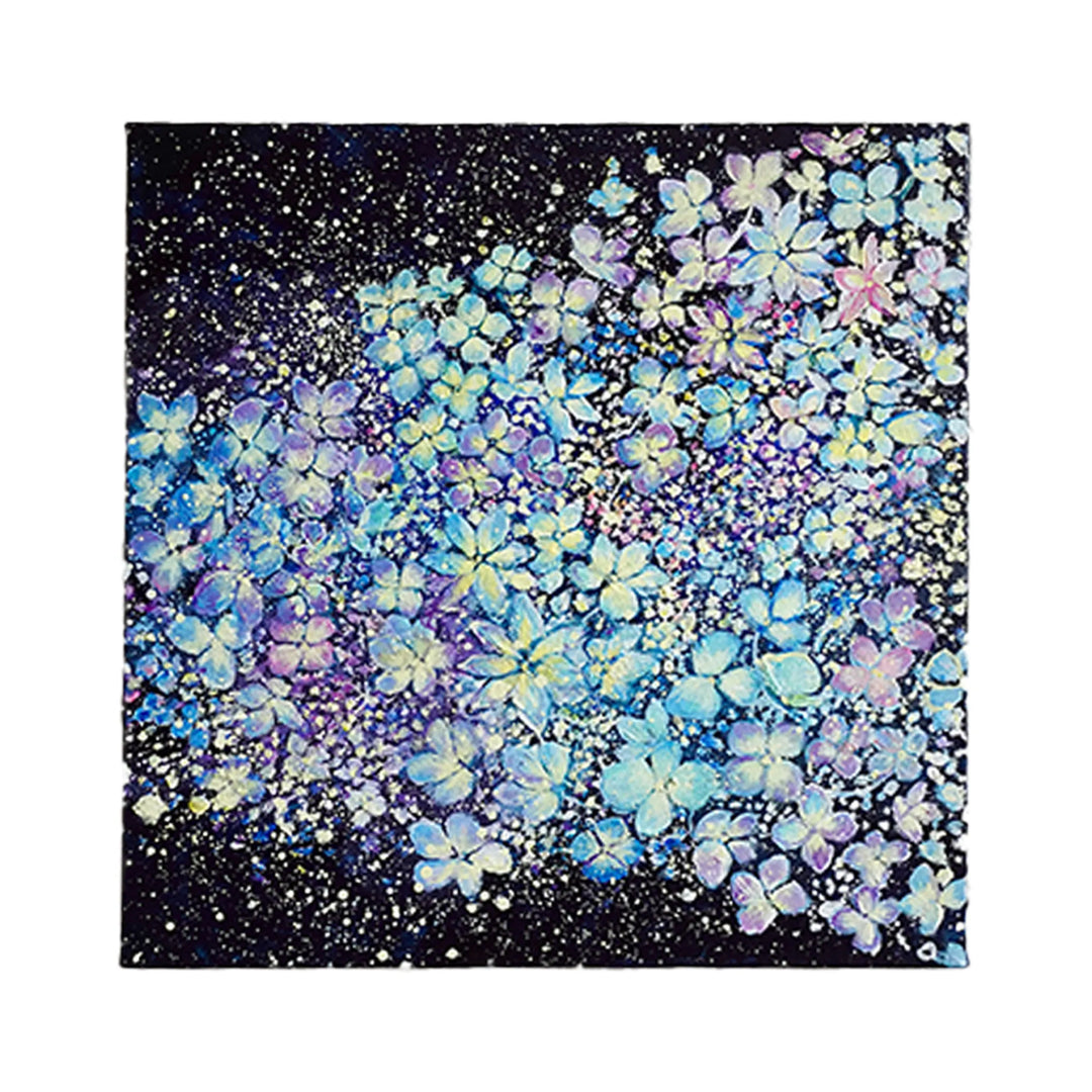 銀河にうかぶ紫陽花／むらいさき｜アート絵画・販売通販WASABI(ワサビ)