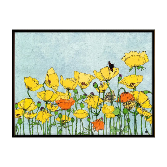 Poppies and swallowtail butterfly No.262