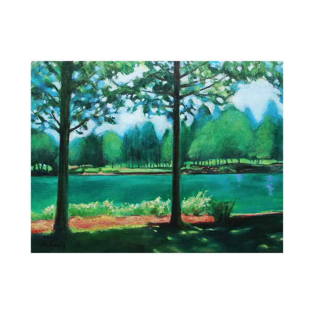 木立と池(彩の森入間公園)／山口ミドリ | アート絵画・販売通販