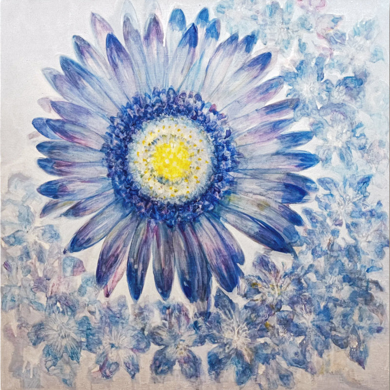 Blue gerbera and delphinium (medium)