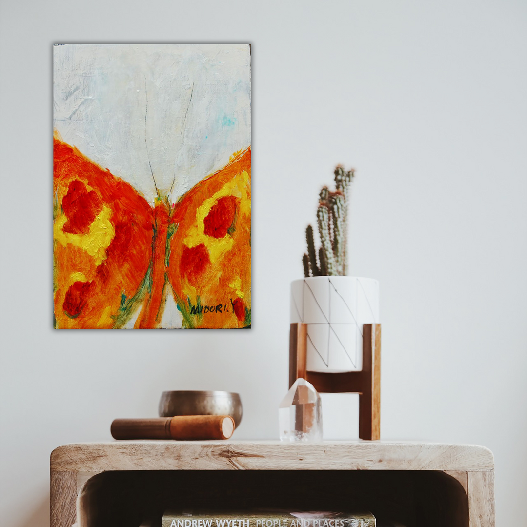 オレンジの蝶／山口ミドリ | アート絵画・通販販売サイト WASABI