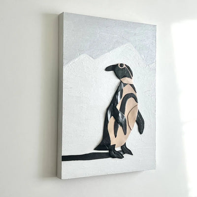 leather collage（penguin）