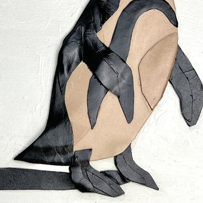 leather collage（penguin）