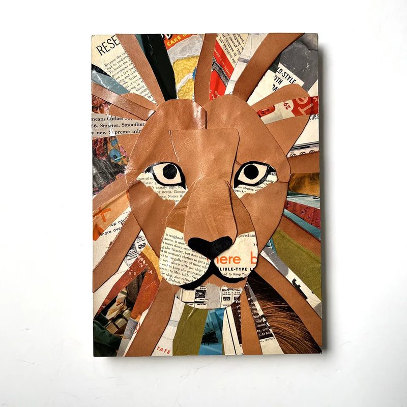 leather collage（lion）