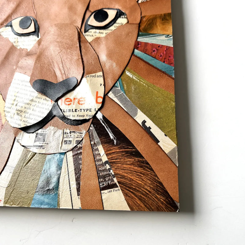 leather collage（lion）