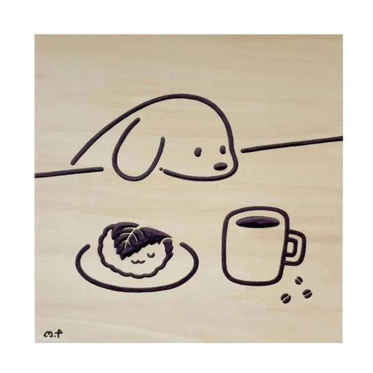 こいぬ・桜餅・コーヒー