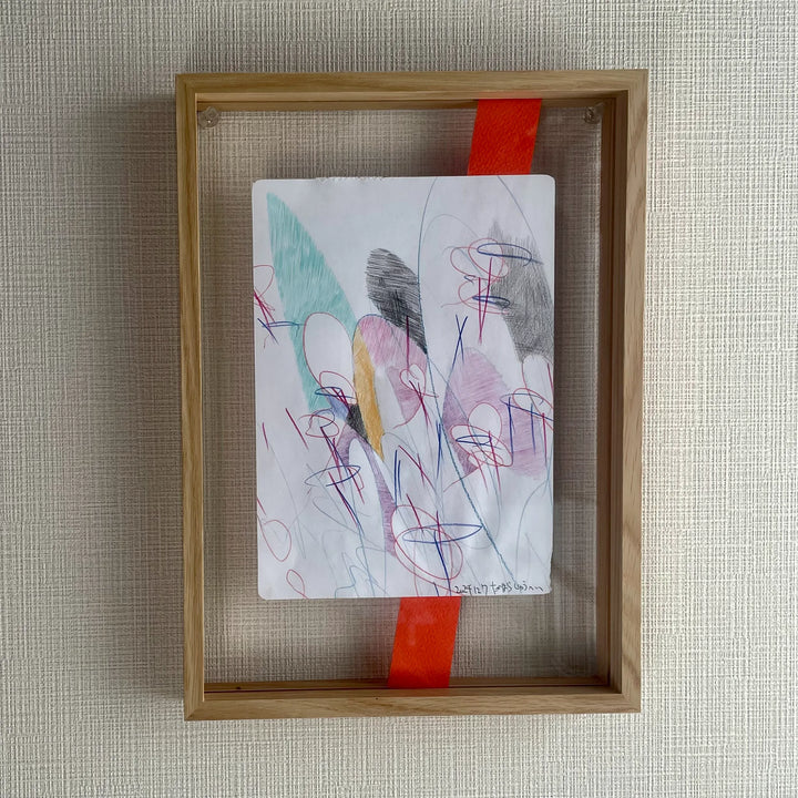 mohu260606　原画　額付き daily drawing_20241207／高原秀平｜アート絵画・販売通販WASABI(ワサビ)