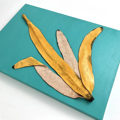 Leather collage（BANANA PEEL）