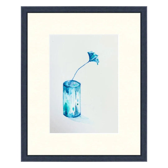 コーヒー缶、知らない花【アートプリント】