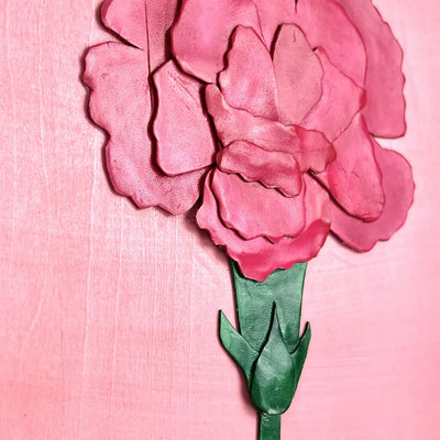 Leather collage art（CARNATION）