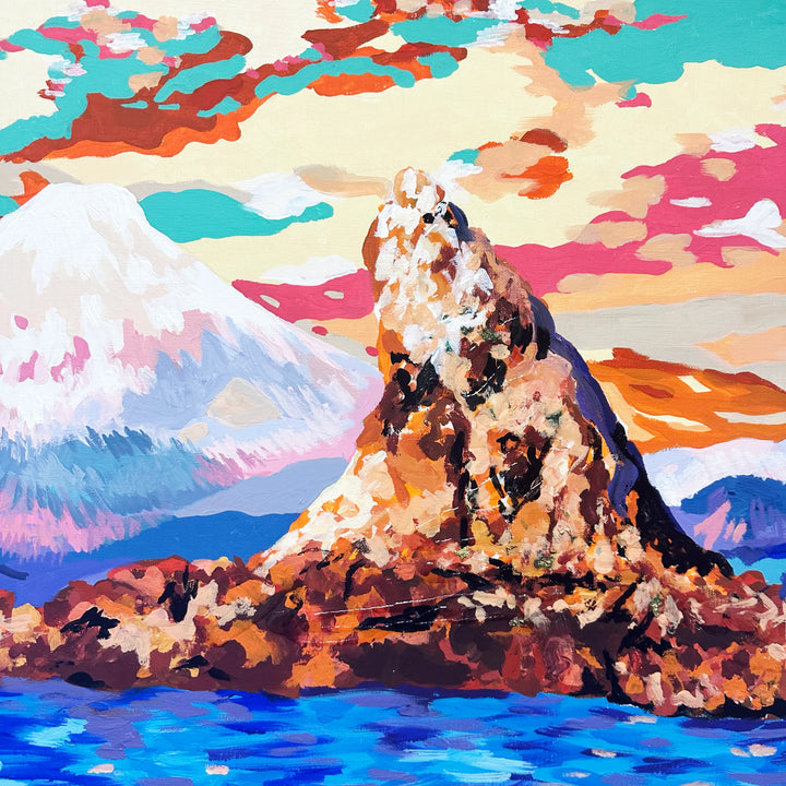 絵画 油絵 P10「烏帽子ヶ岳」 絵画 油絵 P10「烏帽子ヶ岳」