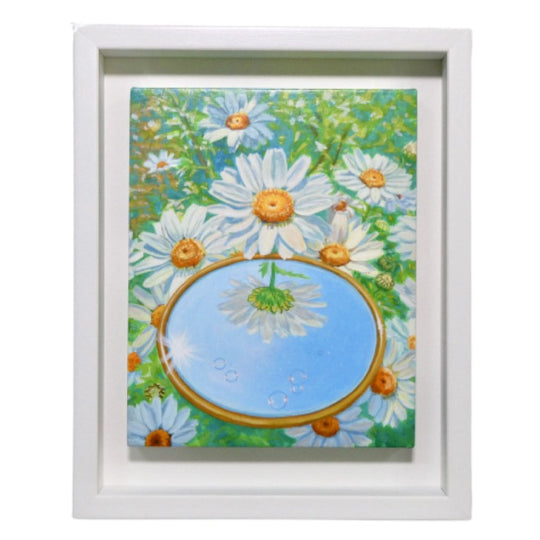 花と鏡（シャボン玉ふわり）