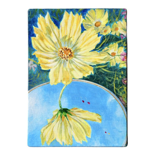 花と鏡　“ふうせん”