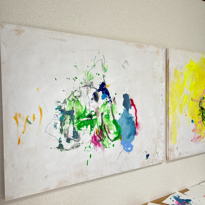 つのグリーン／nsejnsej｜アート絵画・販売通販WASABI(ワサビ)