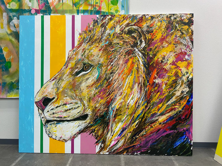 A live Art lion／NiJi$uKe｜アート絵画・販売通販WASABI(ワサビ)