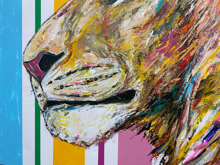 A live Art lion／NiJi$uKe｜アート絵画・販売通販WASABI(ワサビ)