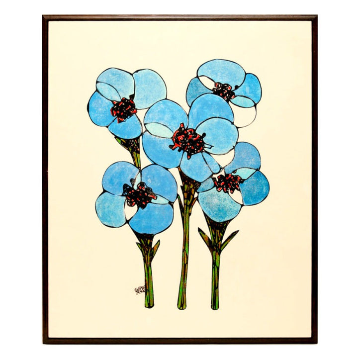 The Brilliant blue flowers_NO.178【原画】／SONORA DESIGN｜アート