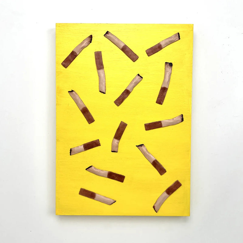 Leather collage art (CIGARETTE）