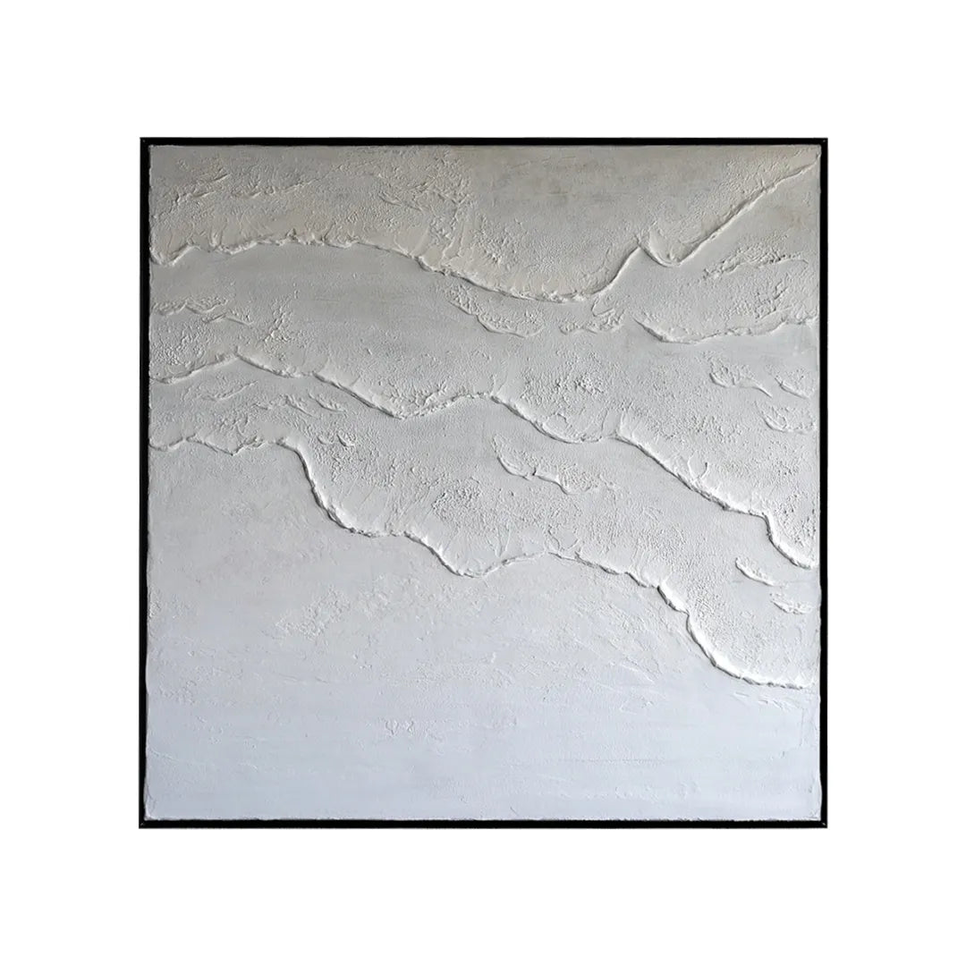 Beach 80×80cm】石膏風アート／小山絢子｜アート絵画・販売通販WASABI