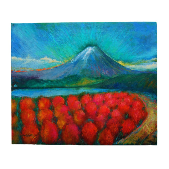 赤コキアと富士山